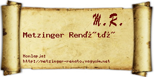 Metzinger Renátó névjegykártya